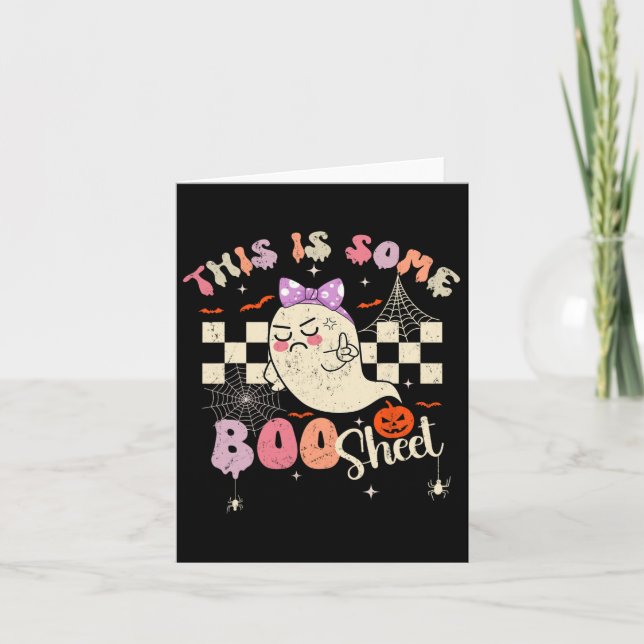 Carte Est-ce que Boo Sheet est un costume rétro Hallowee (Devant)