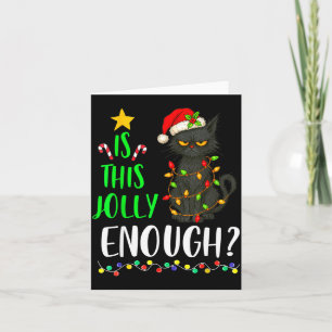 Carte Est-ce que ce sapin de Noël avec chat noir drôle e