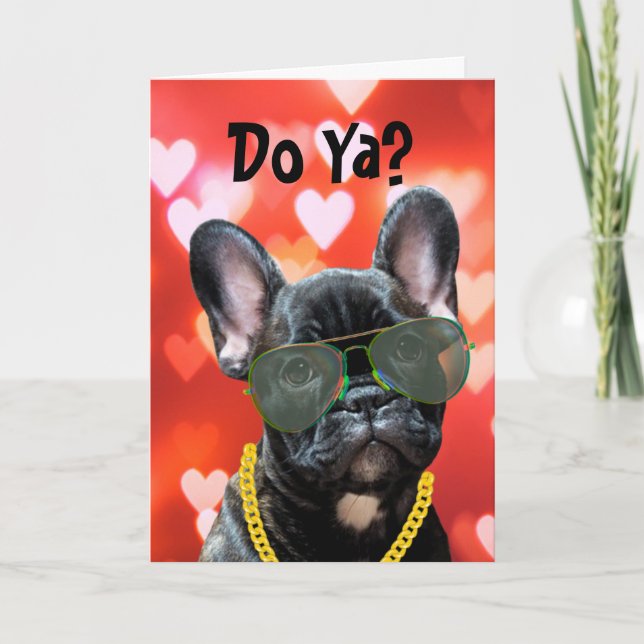 Carte Est-ce que tu fais ça ? Baiser français ? Chien de (Devant)