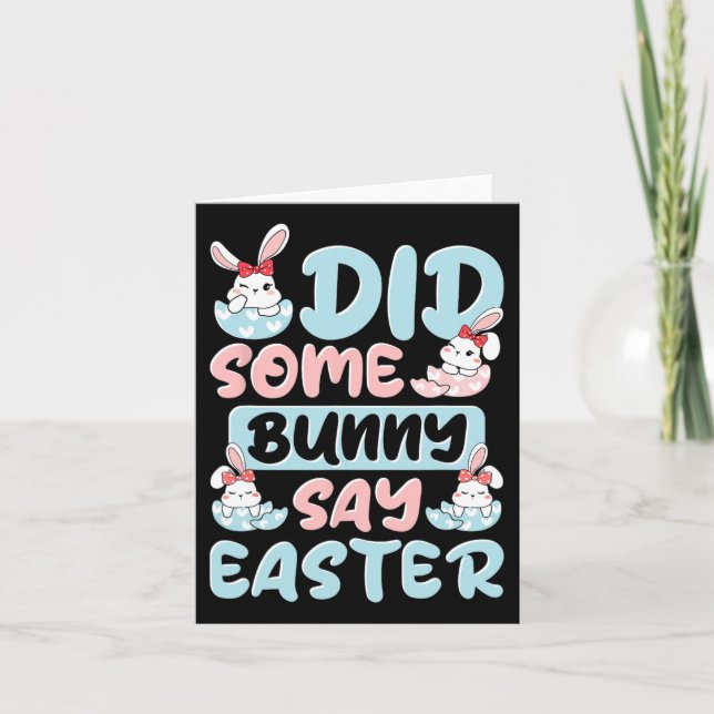 Carte Est-Ce Qu'Un Lapin A Dit Pâques (Devant)