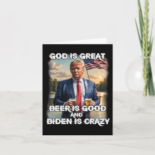 Carte Est Grande Bière Est Bonne Et Biden Est Fou Drôle 