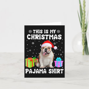 Carte Est Mon Noël Français Chien Chien Chien Pyjama Chi