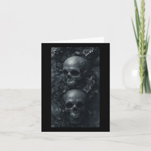 Carte Esthétique gothique Grunge Art botanique crâne Edg