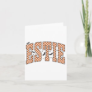 Carte Esthétique vintage À damiers Halloween Estimer la