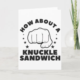 Carte Et à propos d'un sandwich aux jointures Boxeur de 