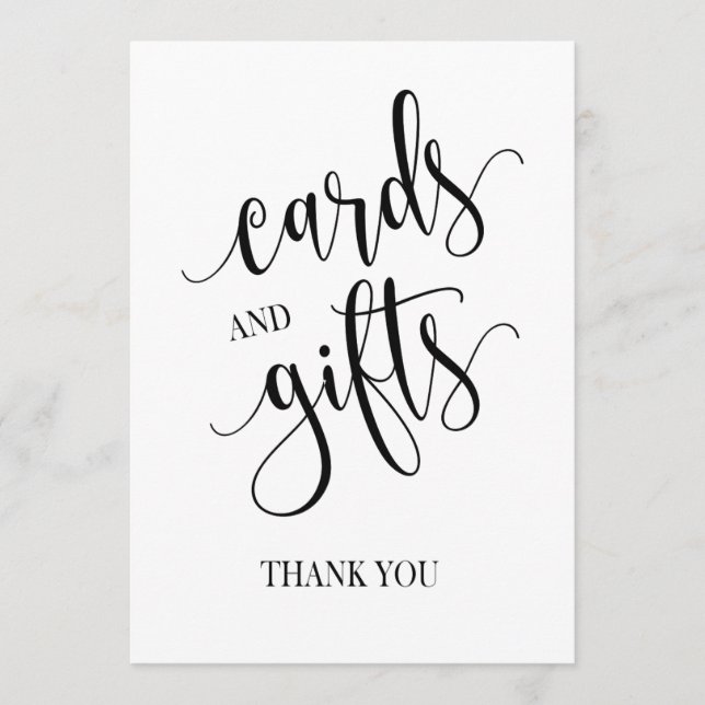 Carte et Cadeaux Panneau de Mariage Carte Plate (Devant)