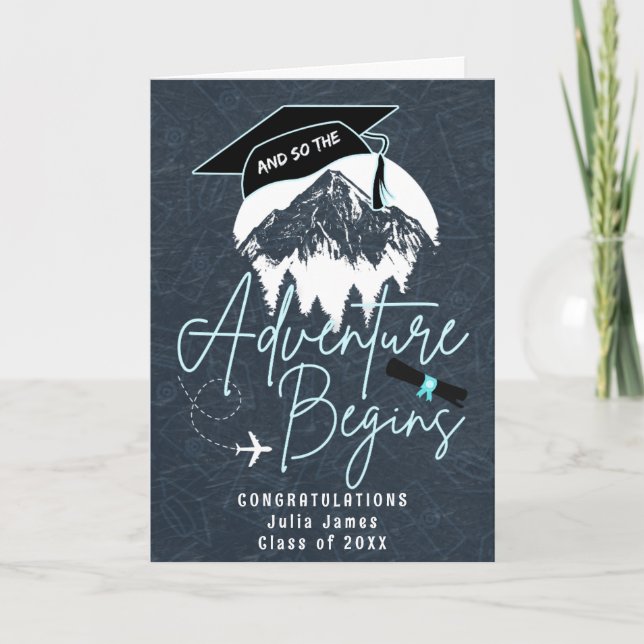 Carte Et donc l'aventure commence la graduation, la grad (Devant)