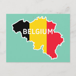 Carte et drapeau de la Belgique