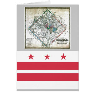 Carte et drapeau de Washington DC
