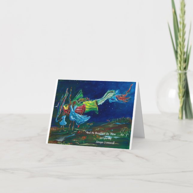 Carte "Et Il Respire sur Eux" no 3 plié salut (Devant)