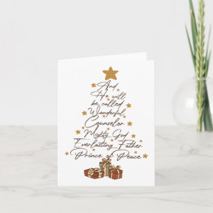Carte Et Il Sera Appelé Jésus Arbre De Noël Christi
