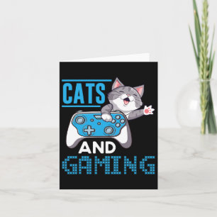 Carte Et jeu pour le jeu vidéo de gamer amateur de chat