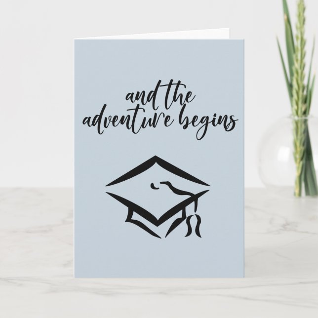 Carte Et l'aventure commence Casquette de remise de dipl (Devant)