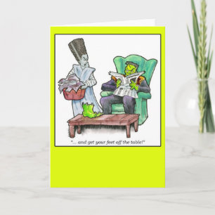 Carte "… et obtenez vos pieds outre de la table ! "