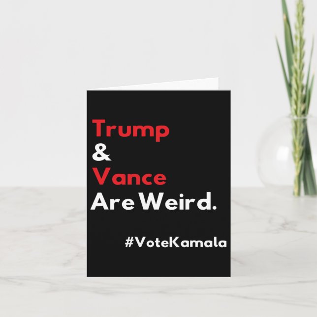 Carte Et Vance Sont Bizarre Vote Kamala Harris 2024 Elli (Devant)