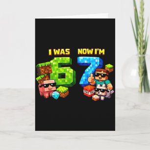 Carte Était 6 7 pixel jeu art 67 mème enfants fête d'ann