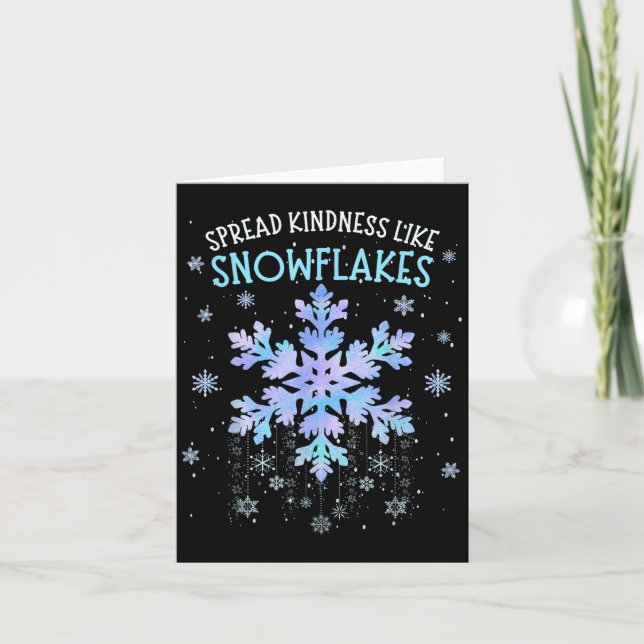 Carte Étaler la gentillesse comme les flocons de neige E (Devant)