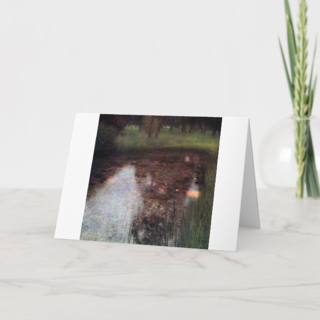 Carte Etang de calme sur le terrain du Château de Kammer (Devant)