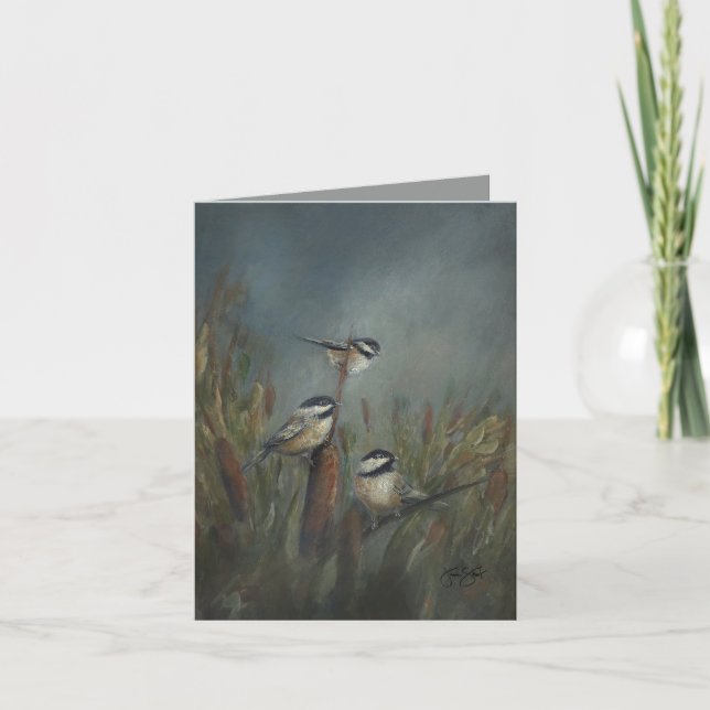Carte Étang mésangeai - peinture à la main (Devant)