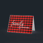 Carte Étape Buffalo Plaid de Brother Anniversaire<br><div class="desc">Anniversaire du frère step avec arrière - plan de buffle rouge et noir. Seul le message interne peut être modifié.</div>