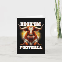 État de Hook'em du Texas Football avec cheveux et