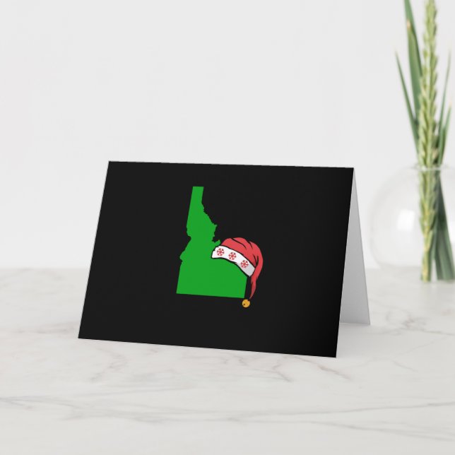 Carte État d'USA mignon de vert de cadeau de Noël de (Devant)