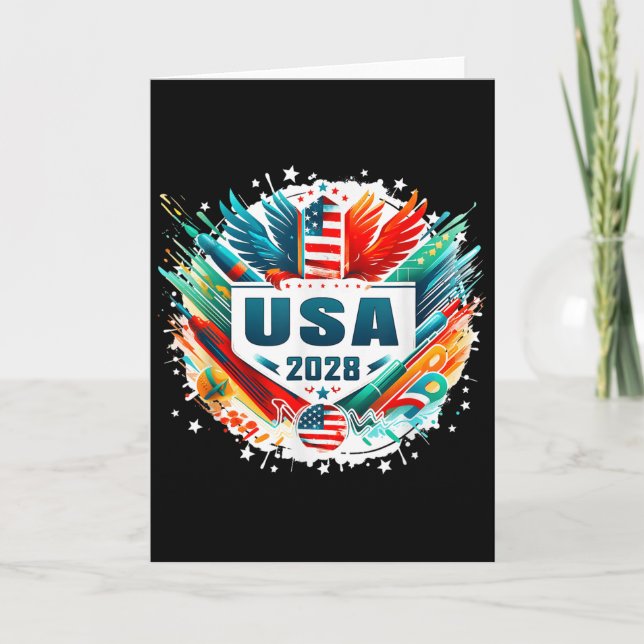 Carte États-Unis 2028 Allez États-Unis Équipe Srt Usa 20 (Devant)