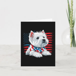 Carte États-Unis 4 juillet West White Terrier américain
