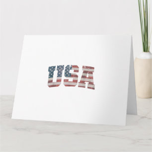Carte États-Unis Drapeau Patriotique 4 juillet Amérique