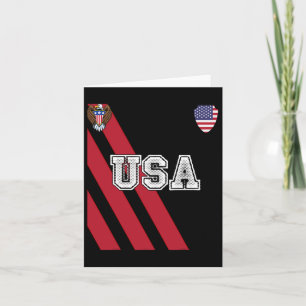 Carte États-Unis Football Jersey Red Blue Football Ball 