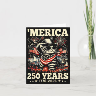 Carte États-Unis Merica Chat 4 juillet 250 Ans 1776 2026