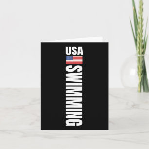 Carte Etats-Unis Natation American Drapeau Swim Sport Te