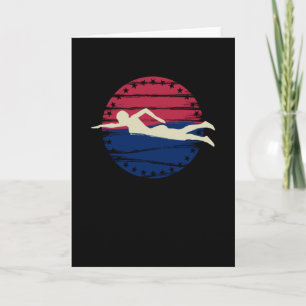 Carte Etats-Unis Swimmer Natation Sport Athlète