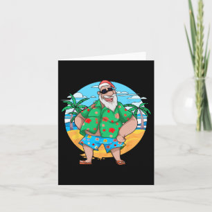 Carte Été tropical Santa Claus Palmiers Noël I