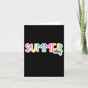 Carte Été Vibes Rainbow Design Sticker