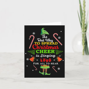 Carte Étendre La Soirée De Noël Chante Loud Xmas Elf Pa