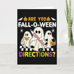 Carte Êtes-vous Fall O Ween Directions Fantôme Hal chrét