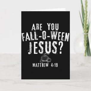 Carte Êtes-vous Fall-o-ween Jésus-Christ Citrouilles chr
