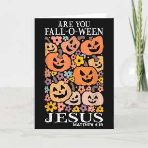 Carte Êtes-vous Fall-o-ween Jésus citrouilles chrétien H