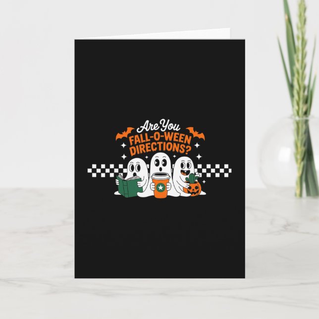 Carte Êtes-vous les directions de Fall-o-ween - Drôle 3  (Devant)