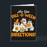 Carte Êtes-vous les directions drôles de professeur fant<br><div class="desc">Êtes-vous les directions drôles de professeur fantôme de Fall-o-ween Halloween</div>