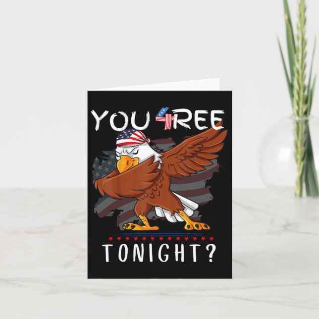 Carte Êtes-vous libres ce soir 4 juillet American Dabbin (Devant)