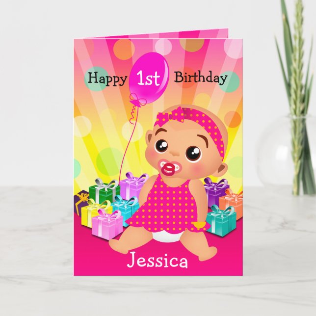 Carte Ethic Baby First Birthday Card - Ajouter une (Devant)