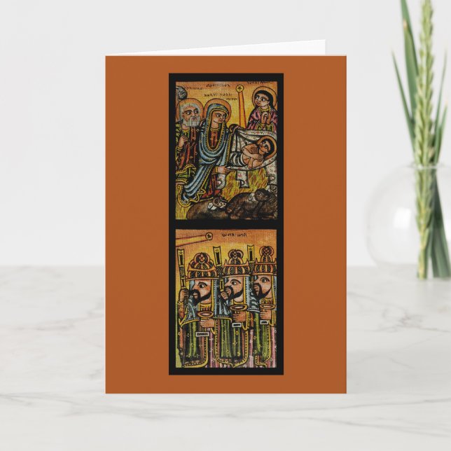 Carte Ethiopian Nativity Icon (Devant)