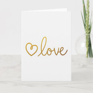 Carte étincelante de cœur d'amour