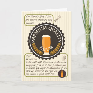 Carte Étiquette de bière rétro amusante pour la fête des
