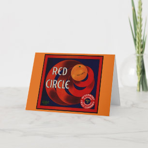 Carte Étiquette de caisse de fruits vintage Art Orange C