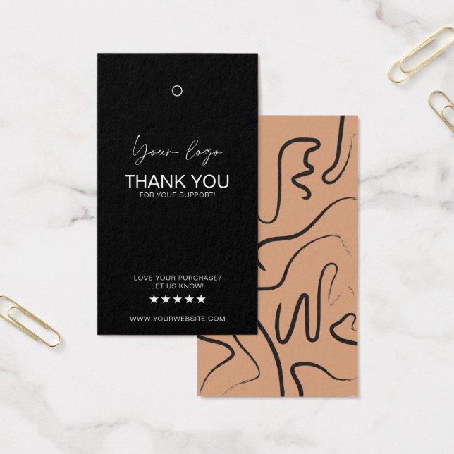 Carte Étiquette Hang du logo d'entreprise (Bureau)