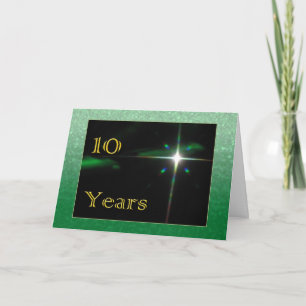 Carte Étoile brillante du 10e anniversaire de l'employé
