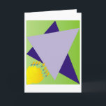 Carte Étoile/carte juives de Menora<br><div class="desc">Un Menora (Hanukkia) avec une étoile juive stylisée</div>